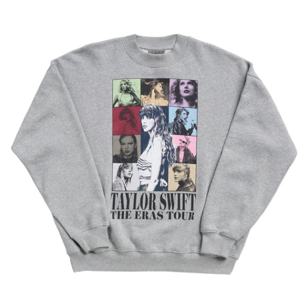 Taylor Swift Eras Tour Gray Graphic Sweatshirt Crewneck Oversized